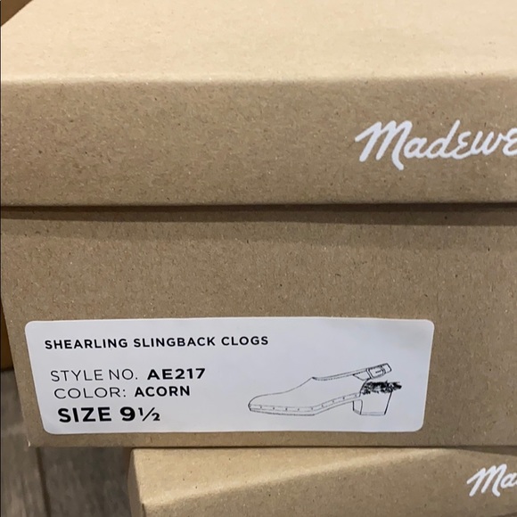NEW • Madewell • The Marlo Shearling Clog Acorn - Picture 8 of 8